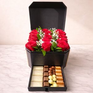 special chocolate and red roses
