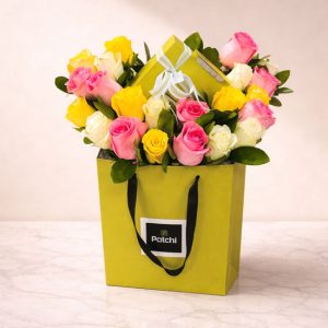 mix roses

 and patchi chocolate box