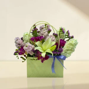matthiola and lilly flower bag